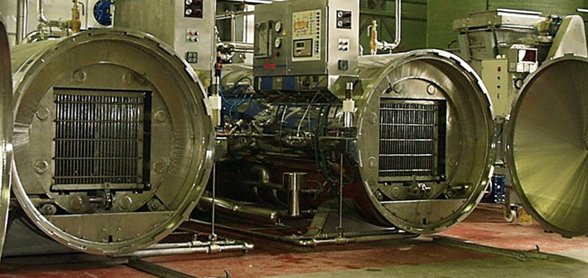 Ротационные горизонтальные автоклавы Блоком управленияl из Китая